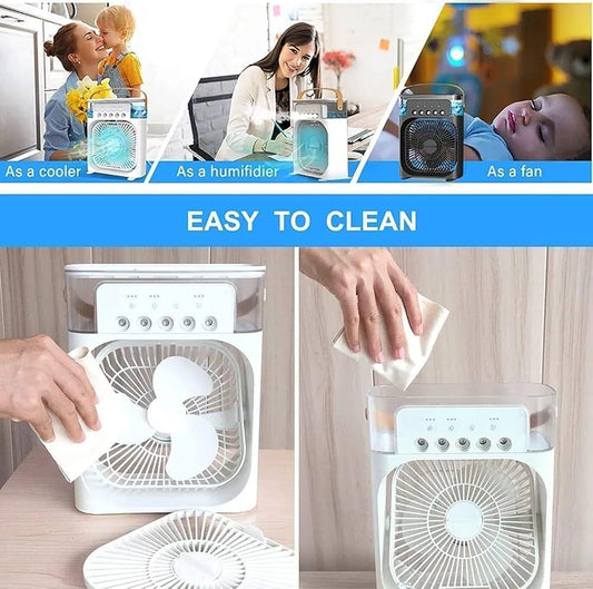 Mini Air Cooler USB Rechargeable White
