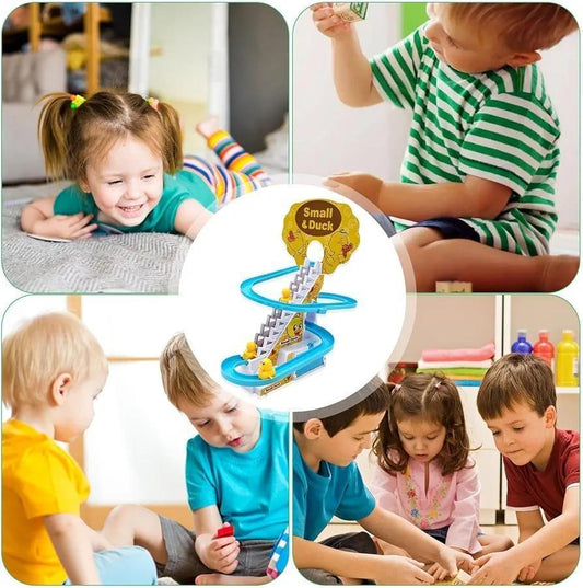 Musical Climbing Duck Toy Blue for Kids 3+