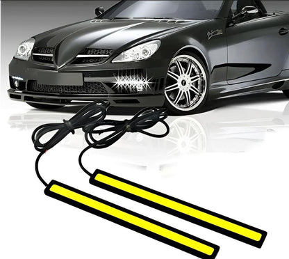 LED Strip Lights for Motorcycles & Cars - Bright White, Durable ABS, 8 Pcs