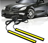 LED Strip Lights for Motorcycles & Cars - Bright White, Durable ABS, 8 Pcs