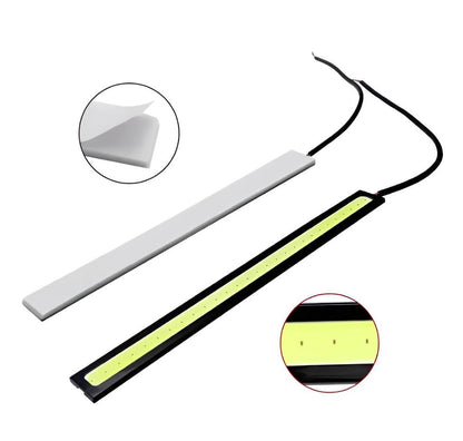 LED Strip Lights for Motorcycles & Cars - Bright White, Durable ABS, 8 Pcs