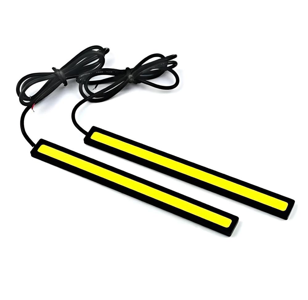 LED Strip Lights for Motorcycles & Cars - Bright White, Durable ABS, 8 Pcs