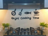 3D Wall Art Black Laser Cut Modern Kitchen Decor