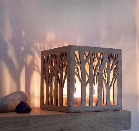 Laser Cut Tree Lamp for Bedroom Living Room Study