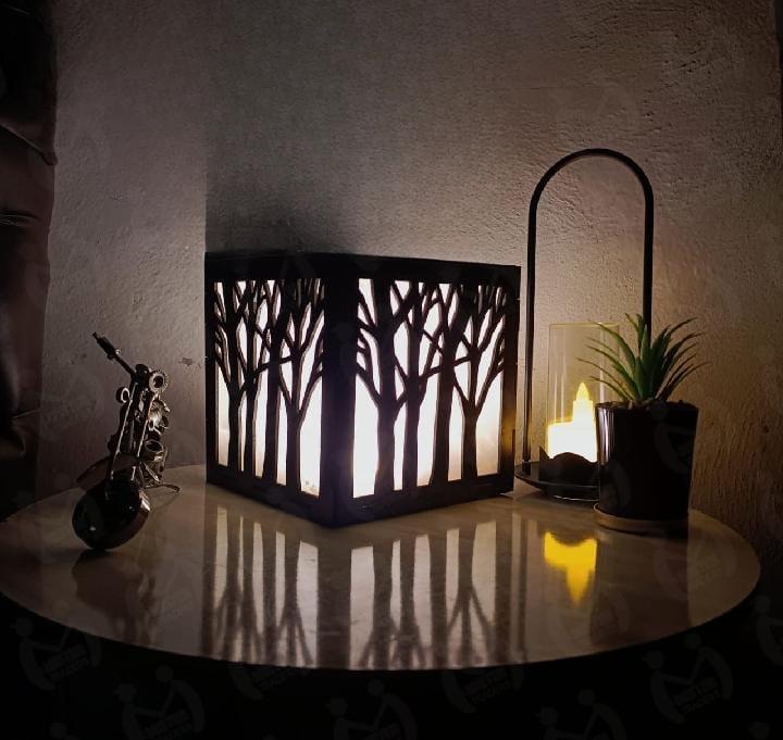 Laser Cut Tree Lamp for Bedroom Living Room Study