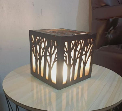 Laser Cut Tree Lamp for Bedroom Living Room Study