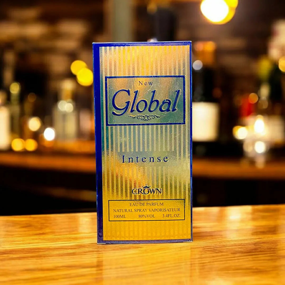 Global Intense Perfume for Men 24H Sweat Resistant Golden Bottle