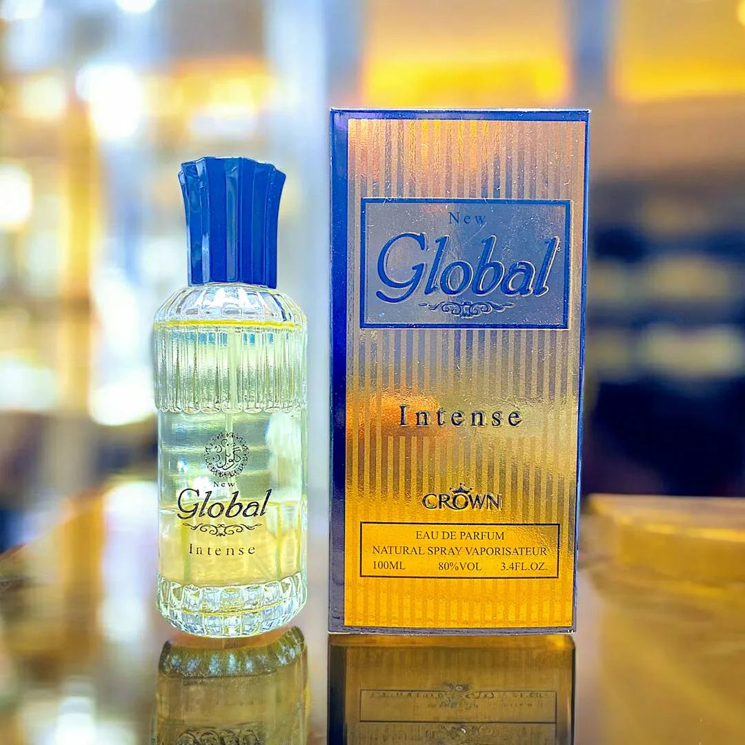 Global Intense Perfume for Men 24H Sweat Resistant Golden Bottle