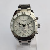Tissot Chronograph Watch Stainless Steel Silver Dial