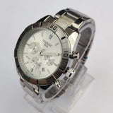 Tissot Chronograph Watch Stainless Steel Silver Dial