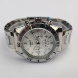 Tissot Chronograph Watch Stainless Steel Silver Dial