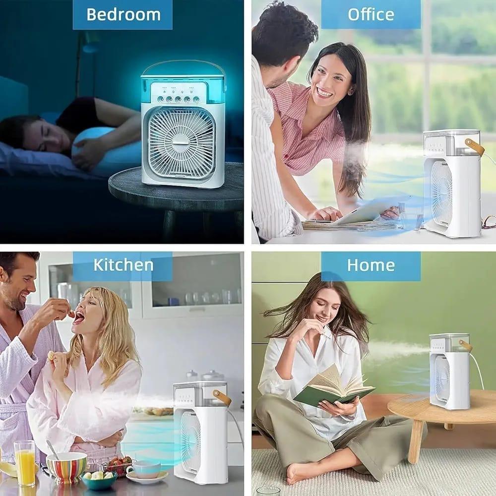 Mini Air Cooler USB Rechargeable White