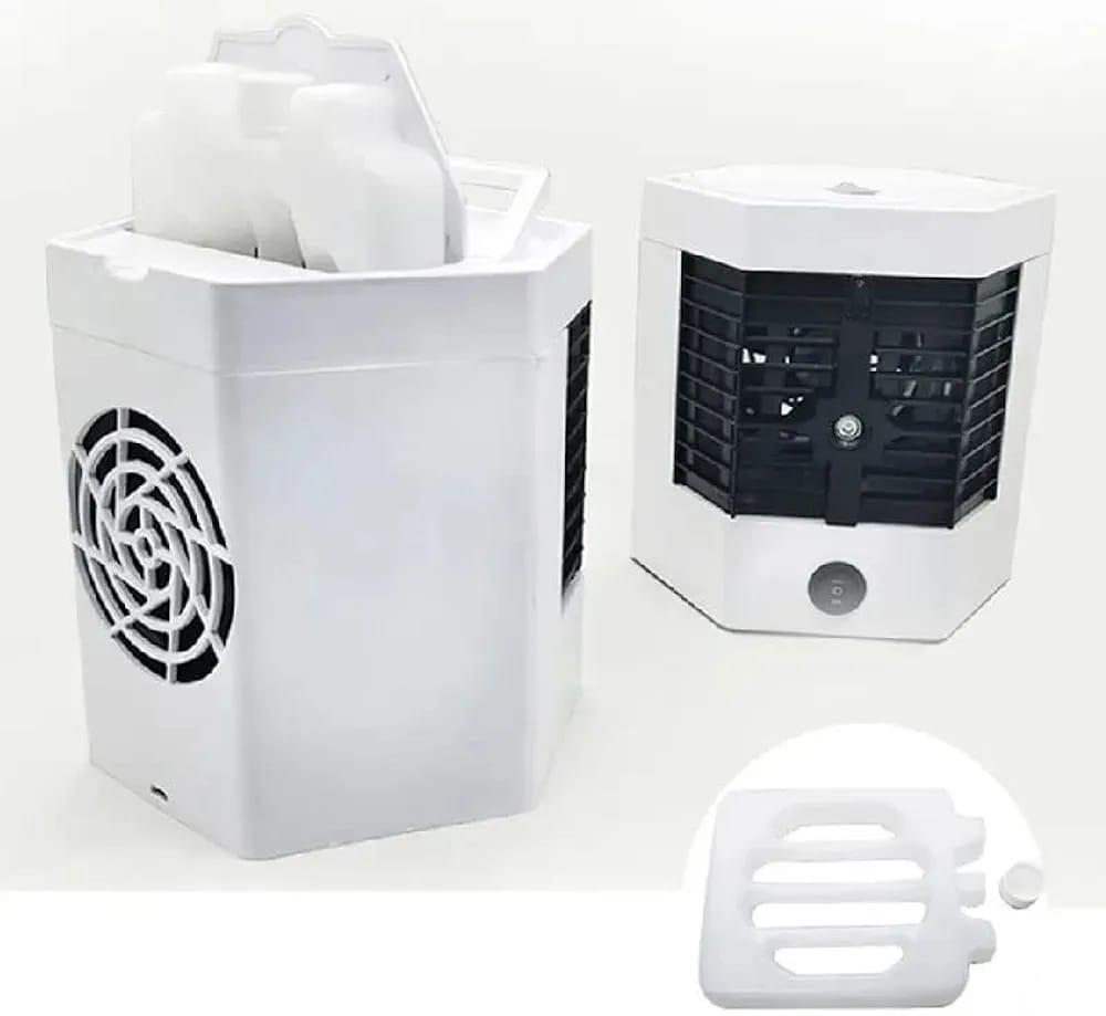 Mini Air Cooler with Humidifier & Fan, 1440 Watts, ABS Plastic, Blue Design