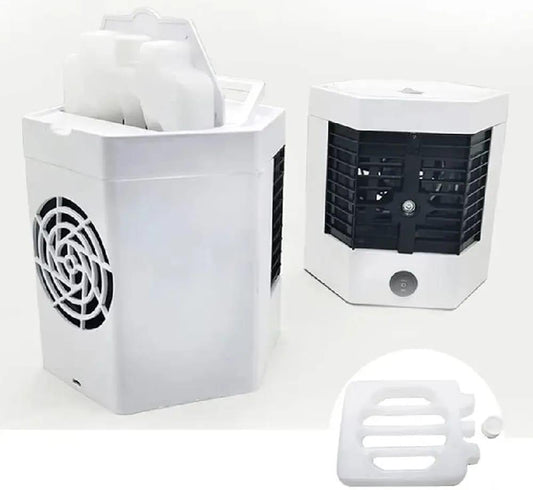 Mini Air Cooler with Humidifier & Fan, 1440 Watts, ABS Plastic, Blue Design