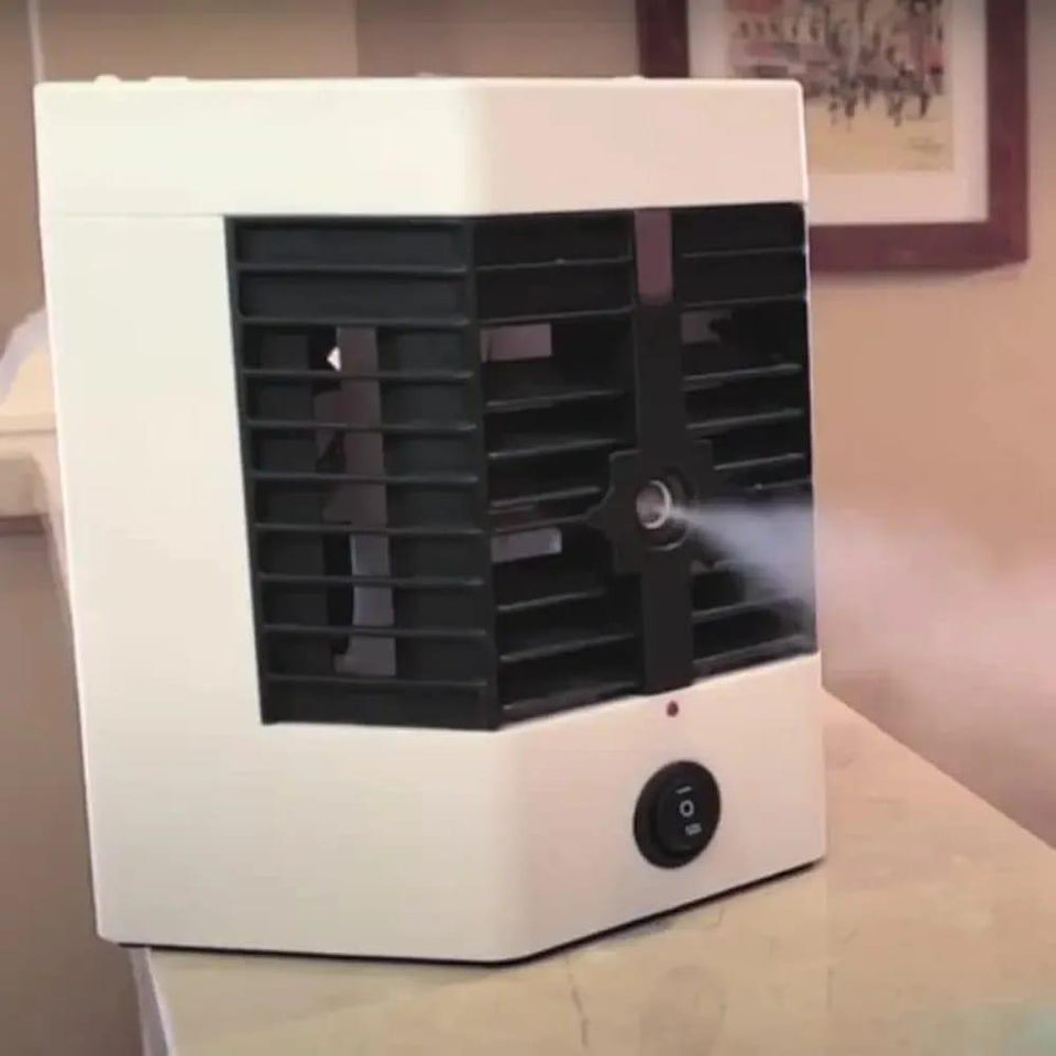 Mini Air Cooler with Humidifier & Fan, 1440 Watts, ABS Plastic, Blue Design
