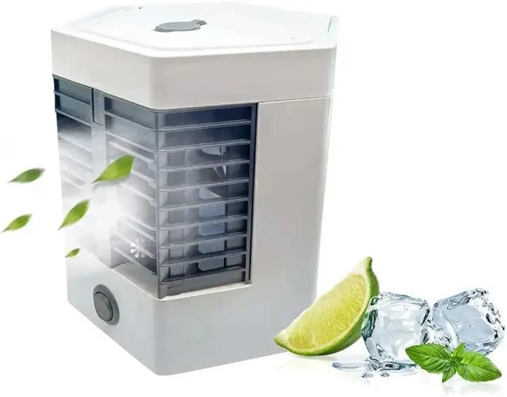Mini Air Cooler with Humidifier & Fan, 1440 Watts, ABS Plastic, Blue Design