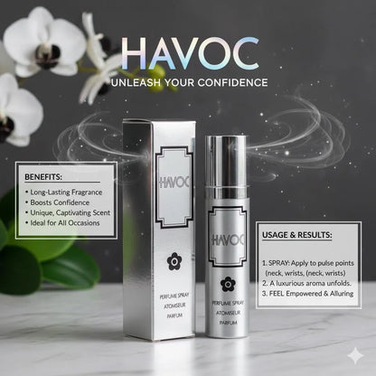 HAVOC Unisex Perfume 75ml Silver Bottle Long Lasting Mood Enhancer