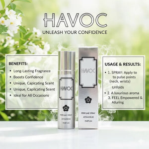 HAVOC Unisex Perfume 75ml Silver Bottle Long Lasting Mood Enhancer