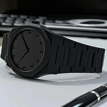 Arabic Aura Black Watch for Men Women with Digital Hands