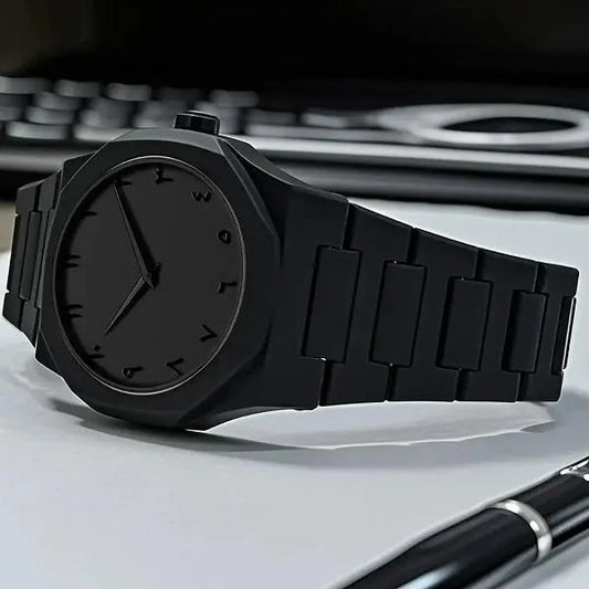 Arabic Aura Black Watch for Men Women with Digital Hands