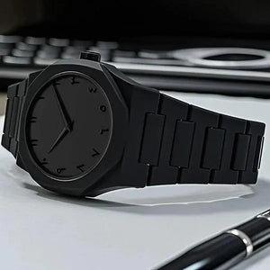 Arabic Aura Black Watch for Men Women with Digital Hands