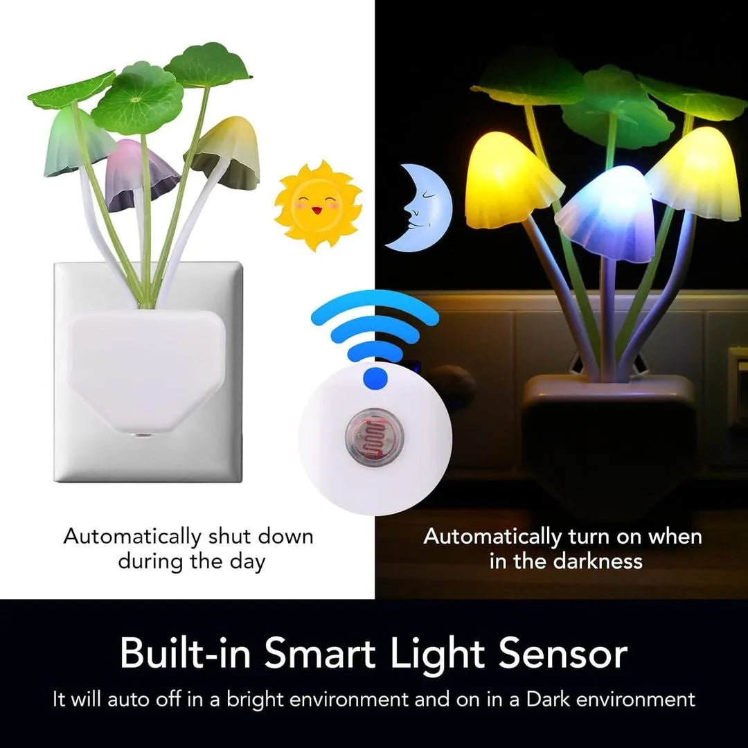 Mushroom Night Light for Kids Room Safe Sleep