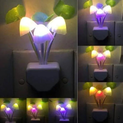 Mushroom Night Light for Kids Room Safe Sleep