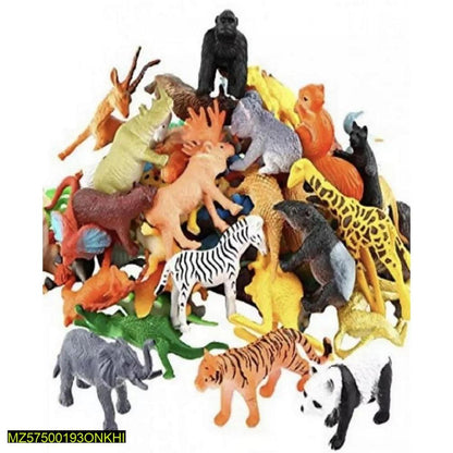 Wild Animal Jungle Toys Pack for Kids 3+ Durable Plastic