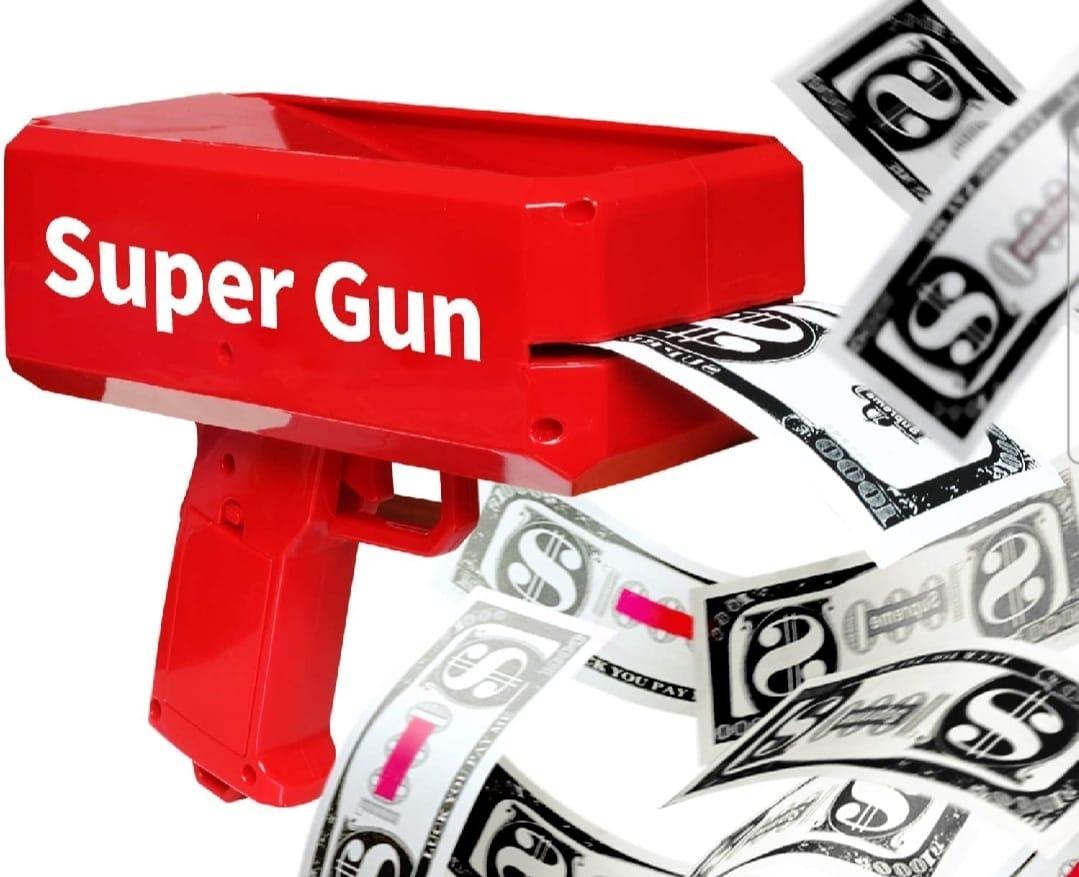 Super Money Gun Red Toy for Kids & Adults