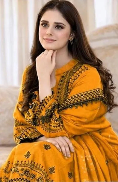 Women's Yellow Embroidered Kurta Set with Dupatta