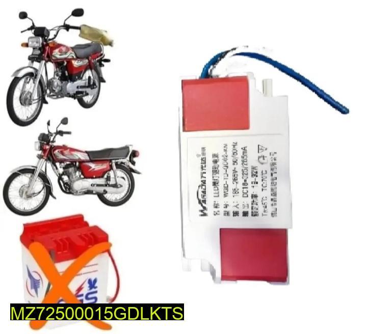 12V Battery Capacitor for Motorcycles Red Plastic 3x3"