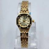 Women's Gold Octagonal Watch with Diamond Accents