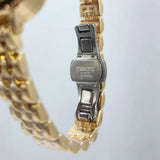 Women's Gold Octagonal Watch with Diamond Accents