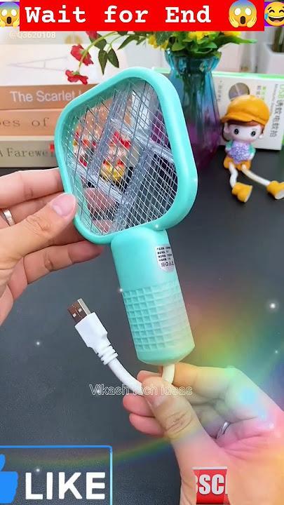 Electric Mosquito Swatter White ABS Lightweight 1 Pc