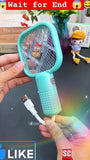 Electric Mosquito Swatter White ABS Lightweight 1 Pc