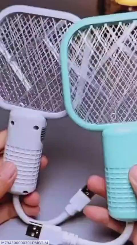 Electric Mosquito Swatter White ABS Lightweight 1 Pc