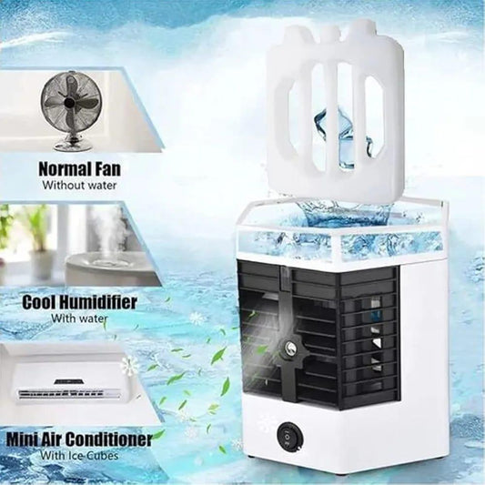 Mini Air Cooler White ABS Portable Cooling 3cm