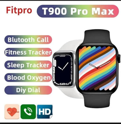 7 Inch Smartwatch Black ABS Fit for Men Women