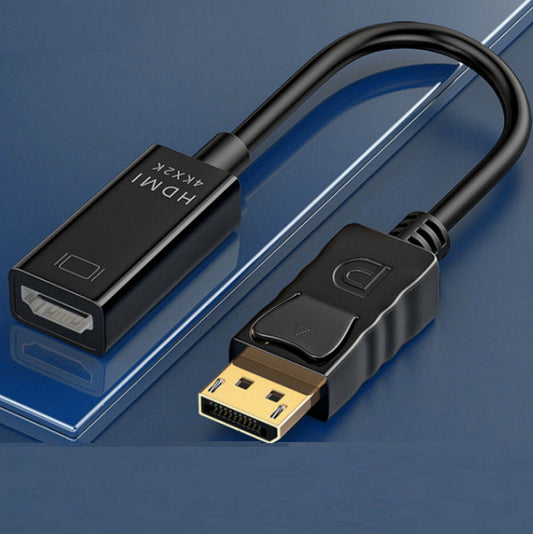 DisplayPort to HDMI Adapter Cable Black Gold Plated