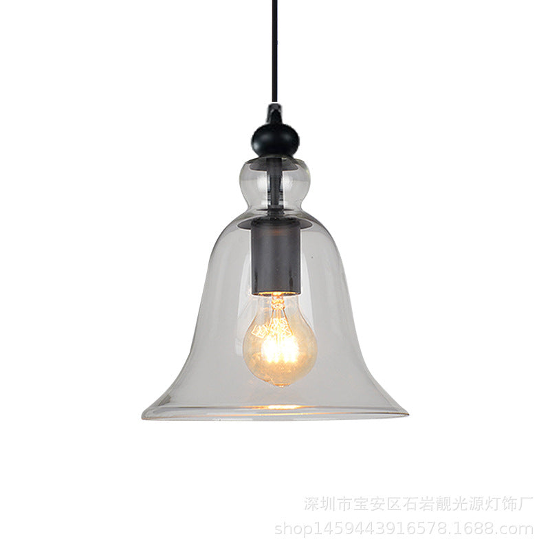 Modern Bell Glass Chandelier for Living Room Dining Bar