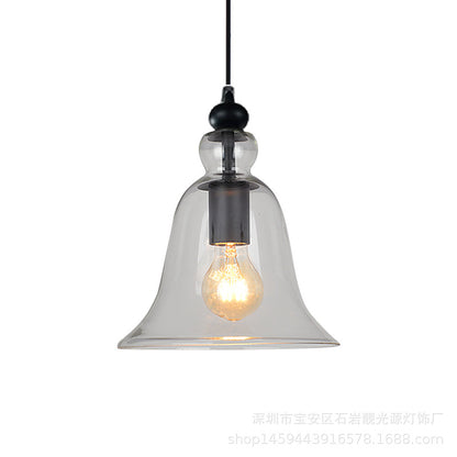 Modern Bell Glass Chandelier for Living Room Dining Bar